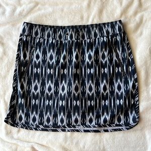 Athleta Ikat Reflection Athletic Active Skort Skirt Shirts Blue White Womens M
